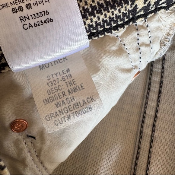 MOTHERNEW MOTHER PLAID PANTS
JEANS INSIDER CROP - Picture 11 of 12